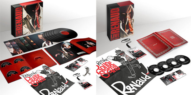 coffret live renaud 2025 rouge sang CD Vinyle precommande achat