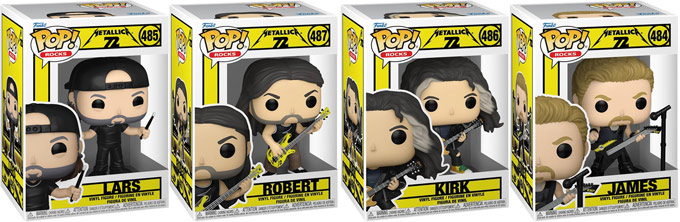 la collection de figurine Funko pop du groupe metallica