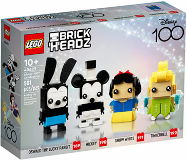 nouveaute brickheadz disney 100 years