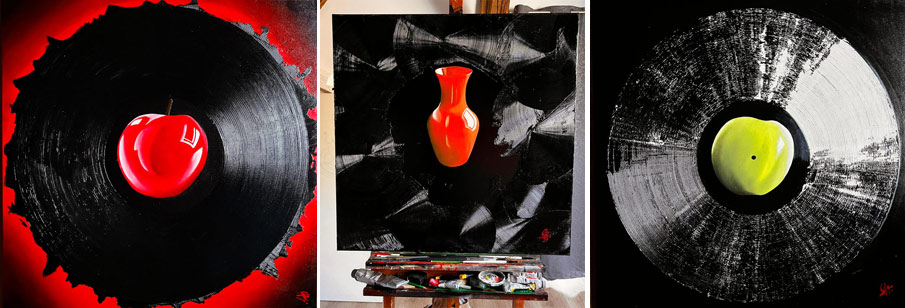 tableau leomorph vinyl art peinture huile sur toile